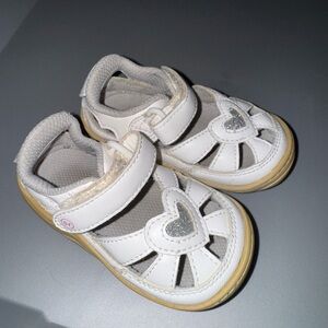 Stride Rite White Heart Kids Sandals